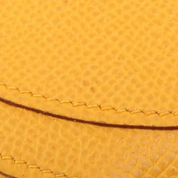 Authentic HERMES Fruit Motif Banana Coin Case Coin Purse Yellow Leather - Picture 3 of 11